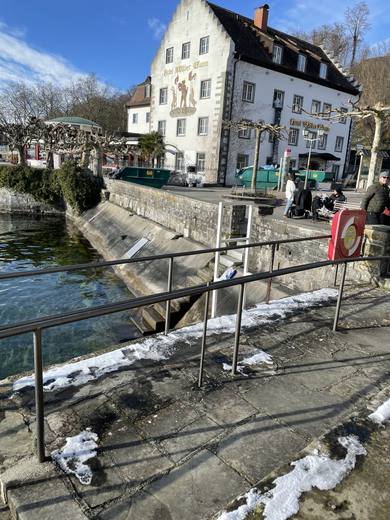 Einstieg an der Meersburger Altstadt